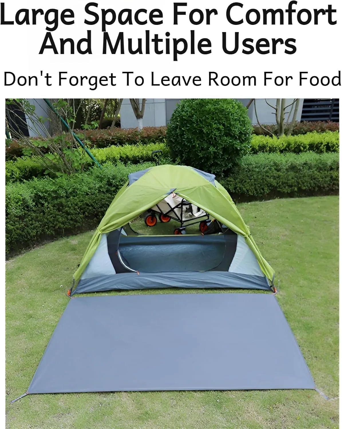 [Ellniges]【Waterproof Cam Ground Sheet】 Ox Ch Ouoor Mat –, Portable, Multi-Functional for Picnics & Cam, 210D Rip- Design, sy Setup with nforced Corners