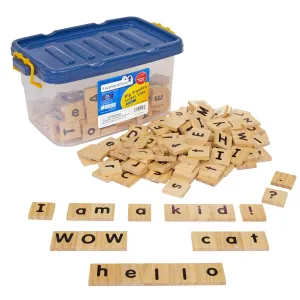 Excellerations Big Wooden Letter Tiles - Tub of 250 (Item # BIGTILES)