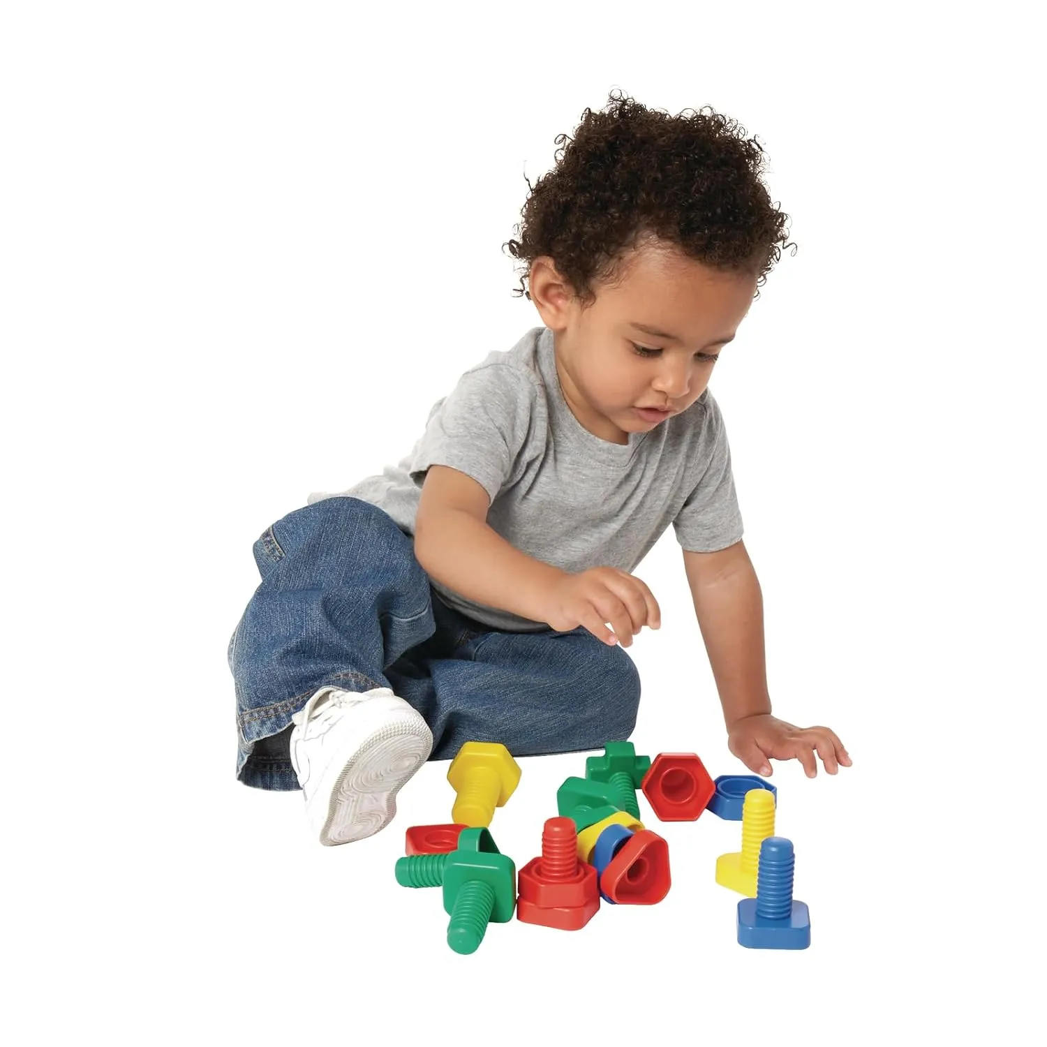 Excellerations Construction Toys, STEM Building Toys, Blocks, 2 inches L x 2 inches Dia x 2-1/2 inches H Builders, Connection Toys, Ages 3 Years and up, Preschool Manipulatives