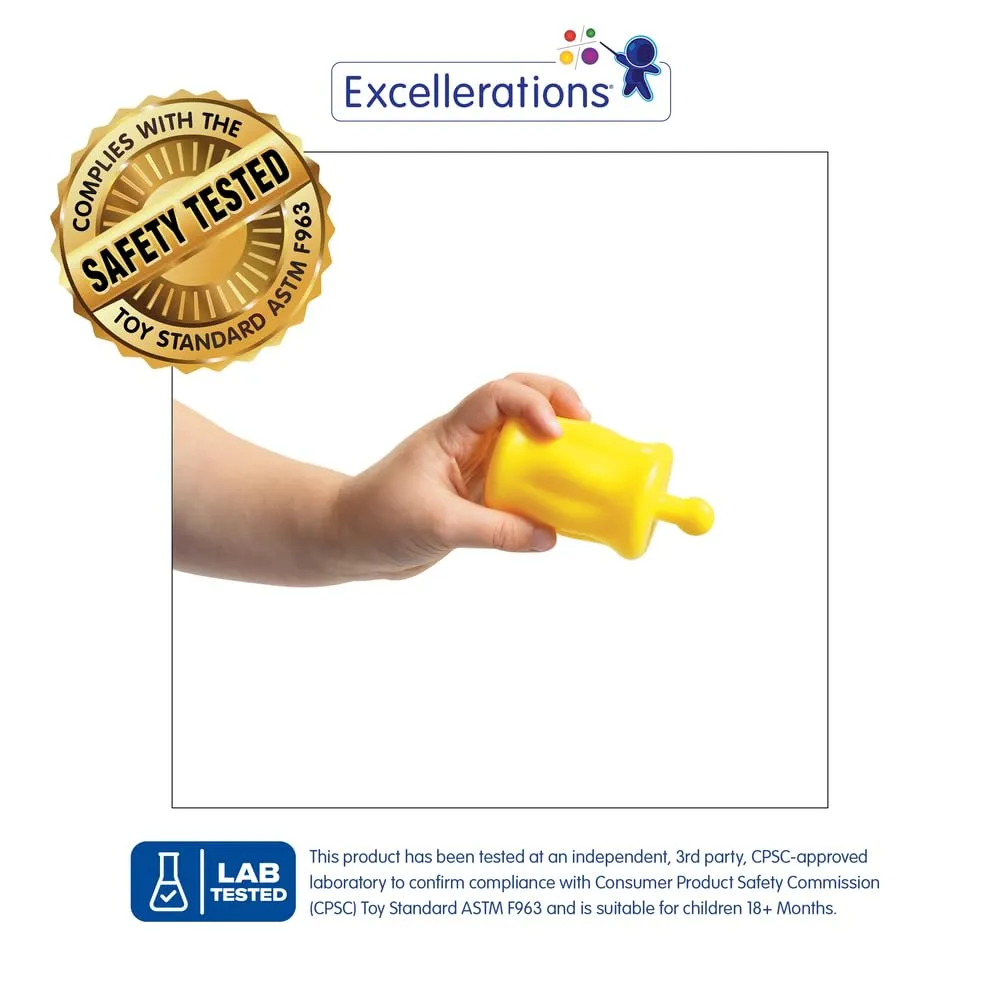 Excellerations Early STEM Toy, Connecting, Fun, Linking, Pop Beads for Toddlers, Snap Lock Beads Set in Storage Bin, Pack of 28