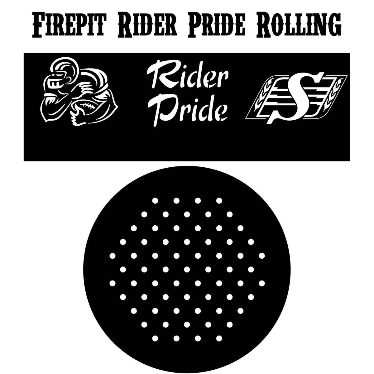 Exclusive Rider Pride Text DXF for CNC | Home Decor Fire Pits