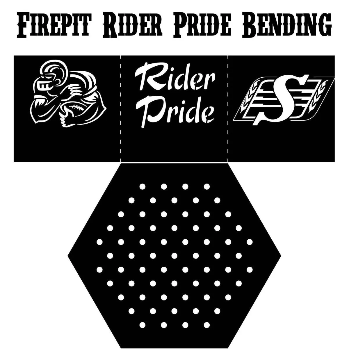 Exclusive Rider Pride Text DXF for CNC | Home Decor Fire Pits