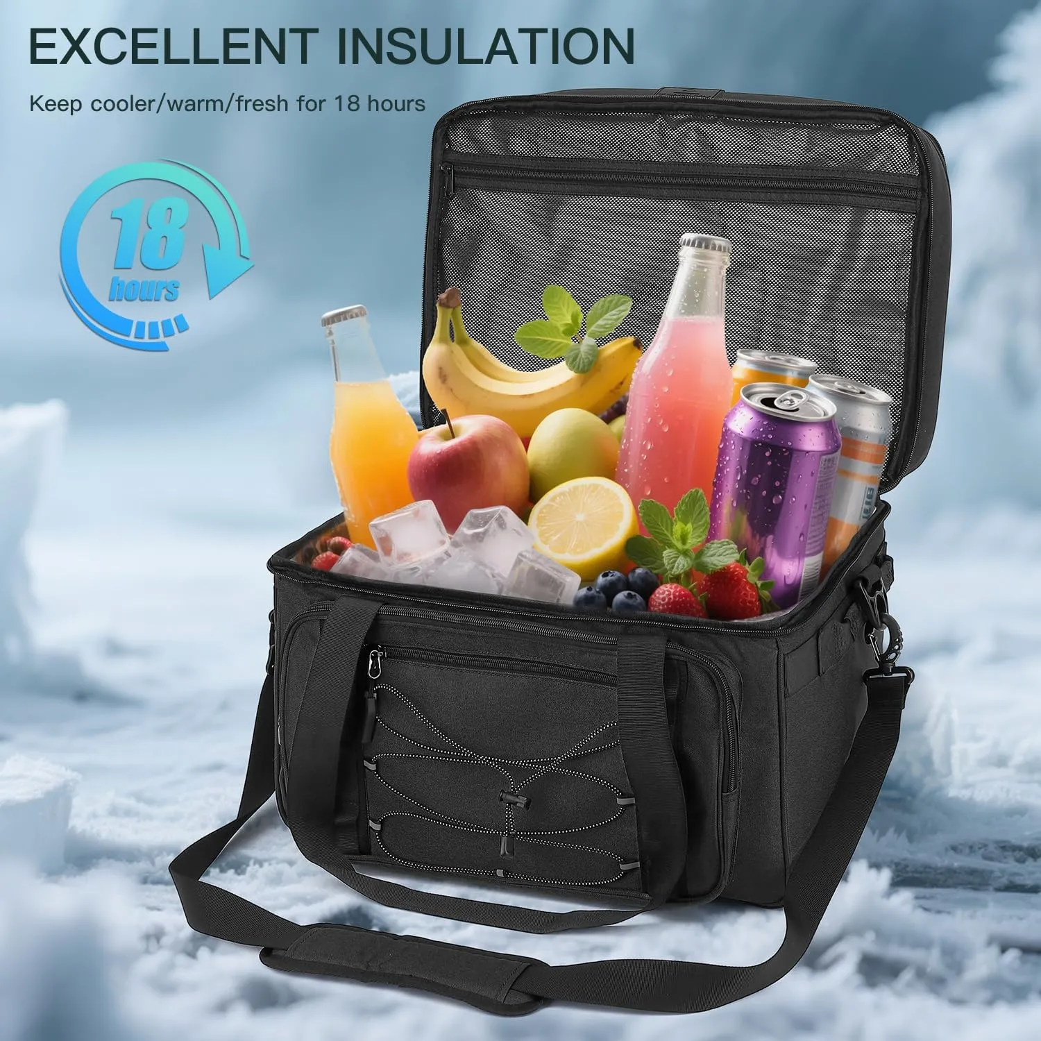 Extra Large Wheeled Portable Cooler Bag 85 Cans Double Deck Heavy Duty Rolling Insulated Cooler with All-Terrain Wheels Leakproof Tactical Soft Sided Cooler for Beach Camping Picnic Travel