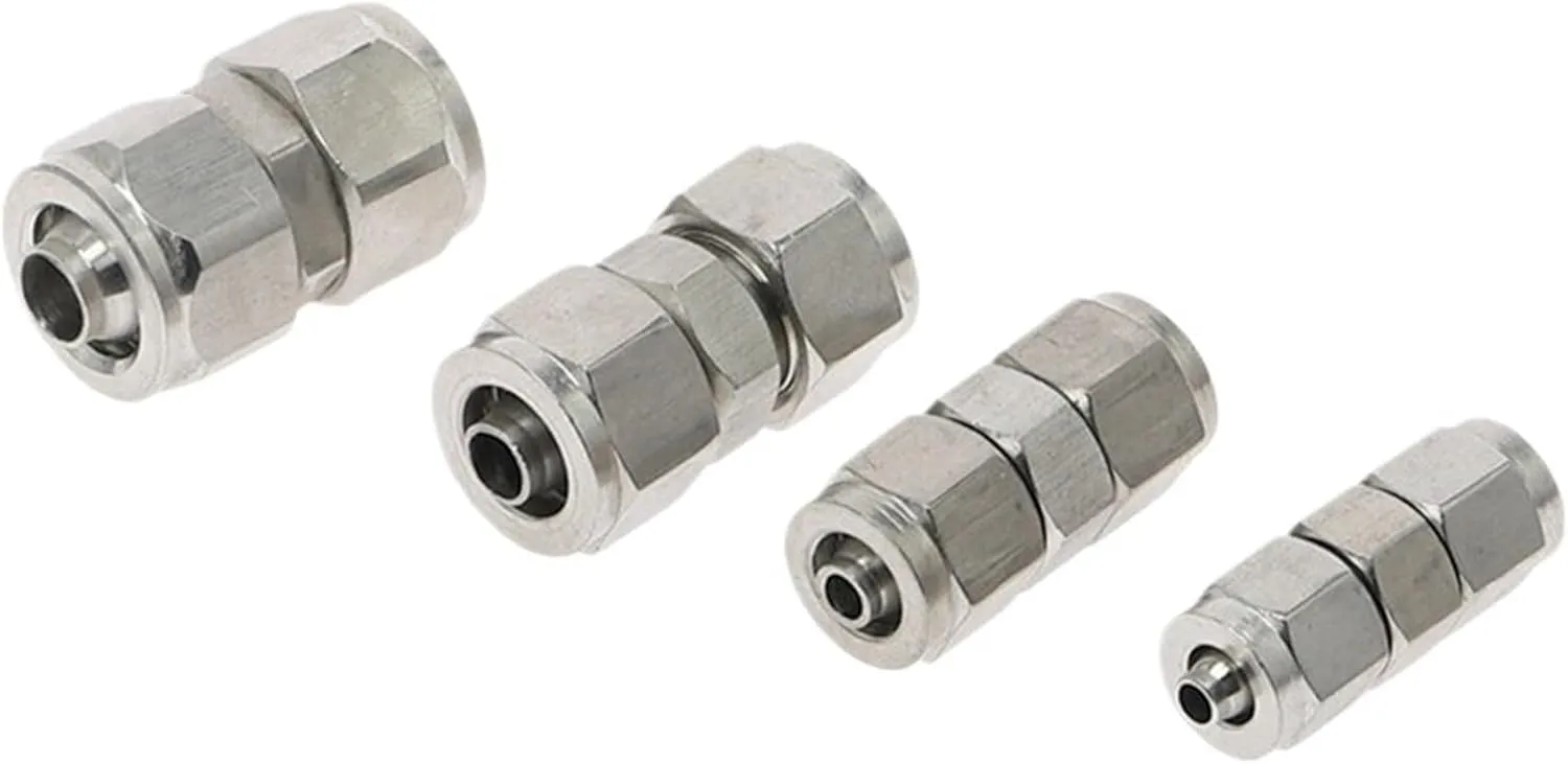 Fast Twist Lock nut 6mm 8mm 10mm 12mm 14mm OD Tube Quick connectors SS304 Stainless Steel Pipe Fittings Connector