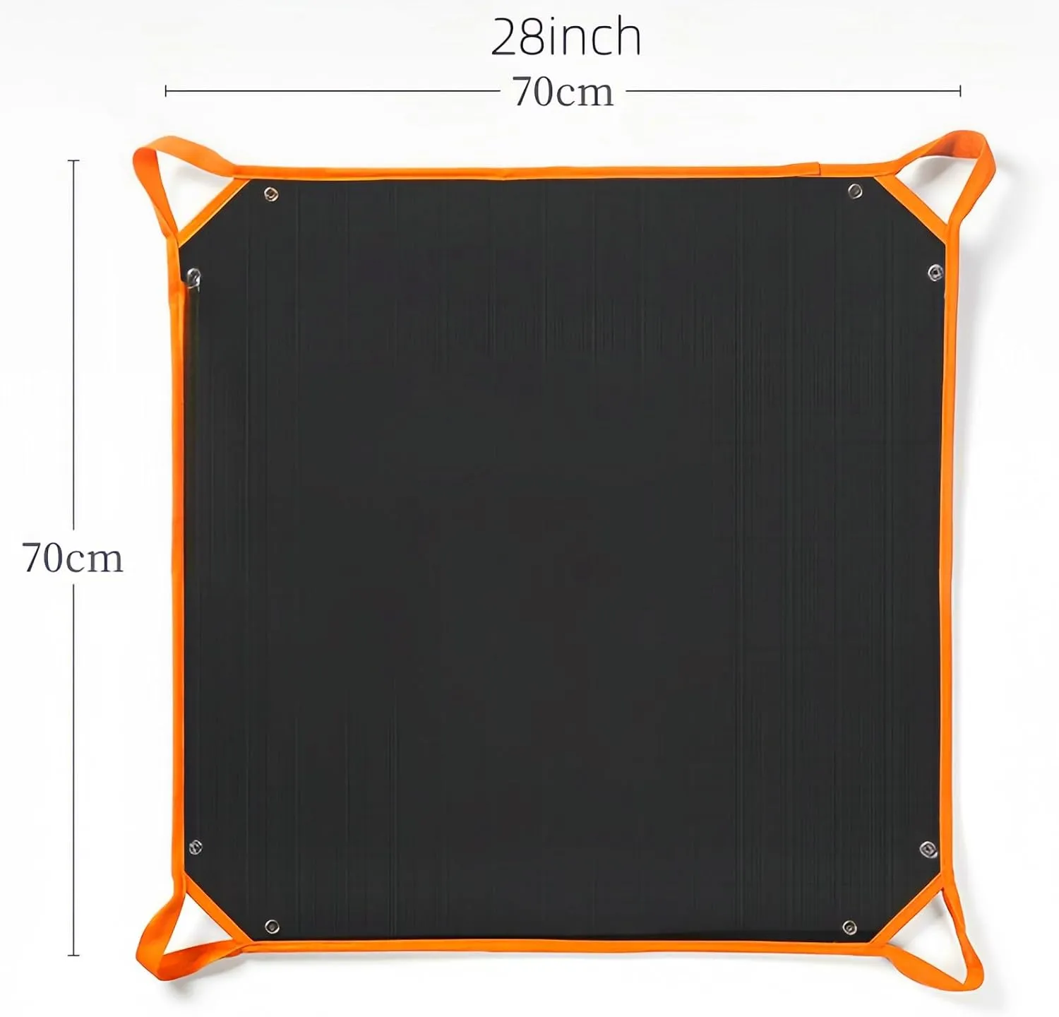 Fay Bless Foldable Fireproof Mat Flame Retardant Heat Resistant Pad Outdoor BBQ Firewood Fire Pit Fireproof Mat with Hanger for Camping,Outdoor (70×70cm/27.6×27.6in)