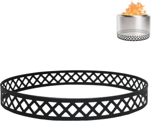 FEBTECH - 23 Inch Carbon Steel Firepit Stand for 27 Inch Fire Pit - Heat Resistant, Portable Smokeless Firepit Accessories for Indoor Outdoor Fireplaces - Ideal for Camping, Patio, Deck Fire Pit