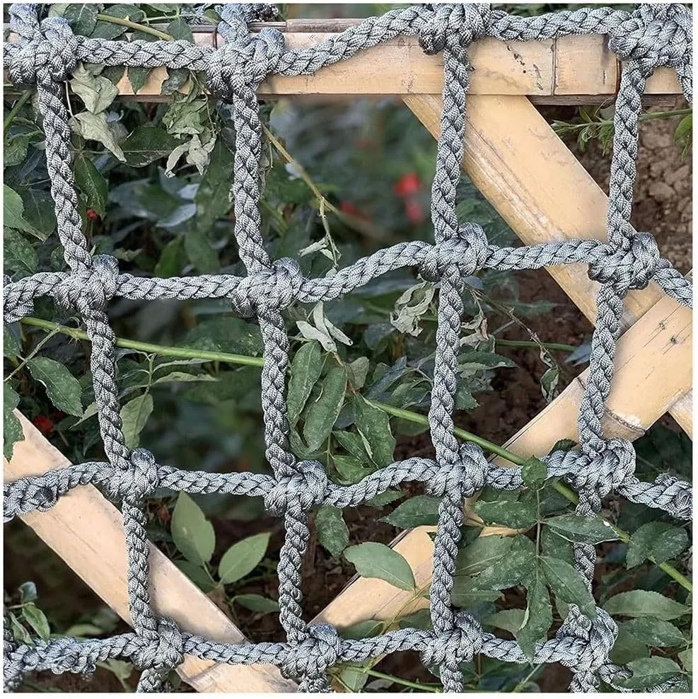 Fence Nets Climbing Netting Automotive Cargo Nets Heavy Duty Rope Cargo Net Anti-Wear Balcony Railing Protection Fence Net Children Outdoor Climbing Net(16mm-14cm,1X10m/3.3X32.81ft)