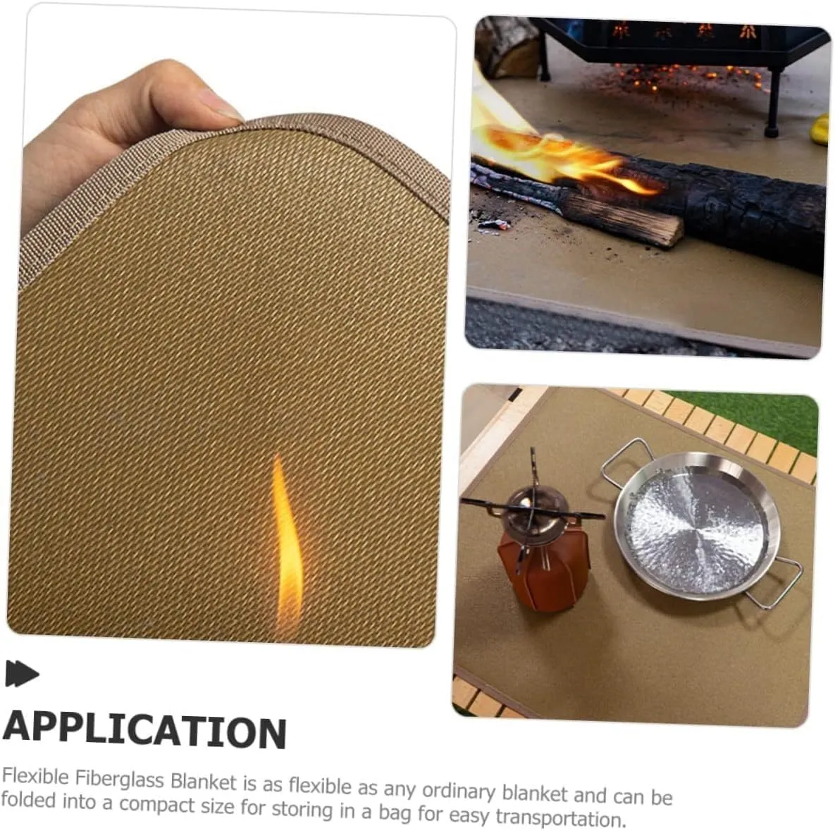 Fire Blanket,Fire Blankets Emergency For Home,Emergency Fire Blanket,Camping Outdoor Blanket Fire Blanket Extinguisher Cooling Duvet Cover Grill Mats for Outdoor Grill Wearable Glass Fiber(30x26cm)