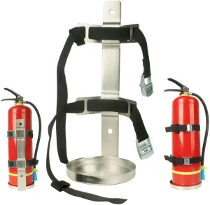 Fire Extinguisher Mount,Stainless Steel,Wall Hanging Bracket,Fire Extinguisher Holder for Home, Car, RV, Truck, for 5-Pound Fire Extinguisher