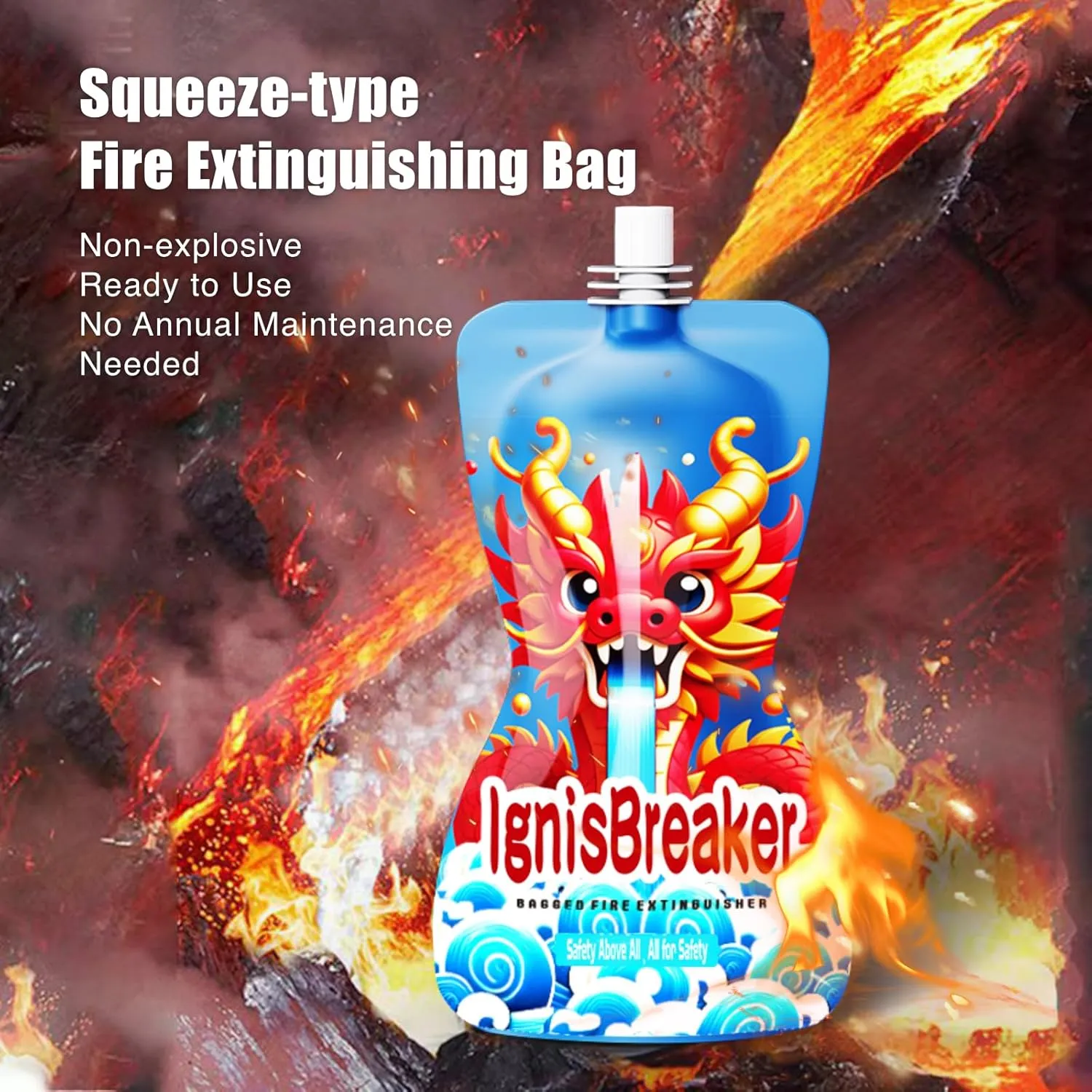 Fire Extinguishing Bag – Portable, Non-Toxic, and Easy-to-Use Fire Suppression for Home, Office, and Car – Flame Retardant, No Maintenance, Effective Against Electrical, Grease, and Solid Fires