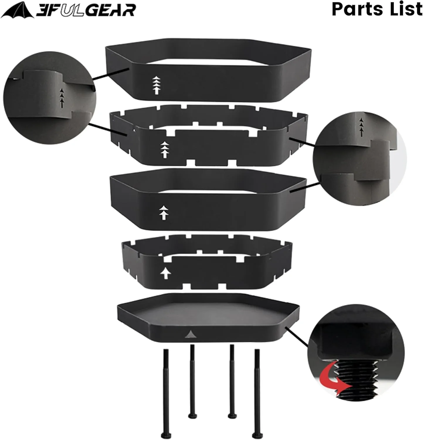 Fire Pit, Halo Fire Place Outdoor Portable Wood Fire Pits Includes A Grill, A Bag, Hexagonal Fireplace for Patio Camping Gift (Hot-Rolled Steel Firepit with a Grill, Small)
