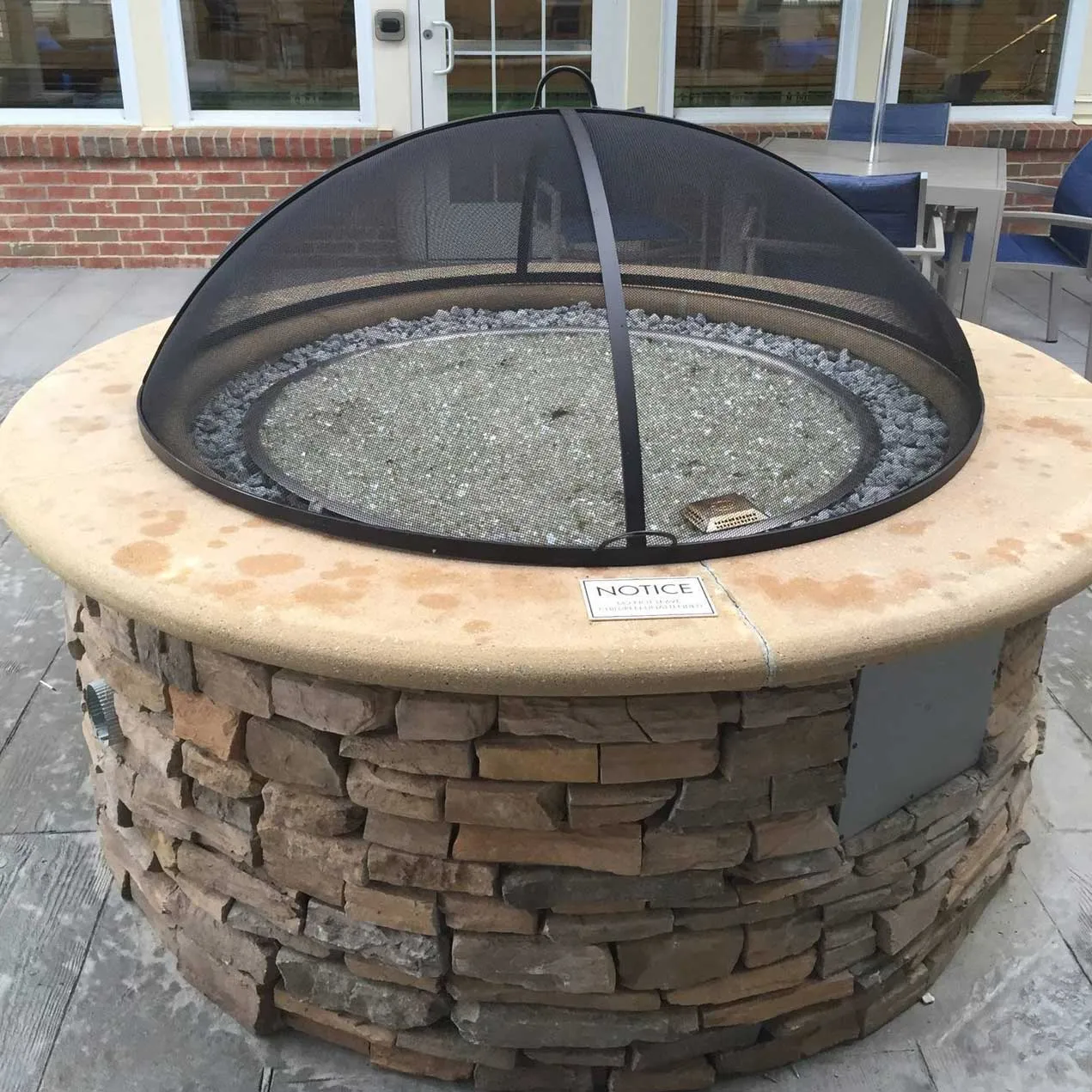 Fire Pit Spark Screen Cover - Lift Off Dome