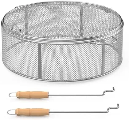 Fire Pit Spark Screen for Tiki Brand Reunion Fire Pit Accessories, Spark Protector Screen with Handle for 22" Outdoor Smokeless Fire Pit Cuisinart, Round Stainless Steel Fire Pit Mesh Screen