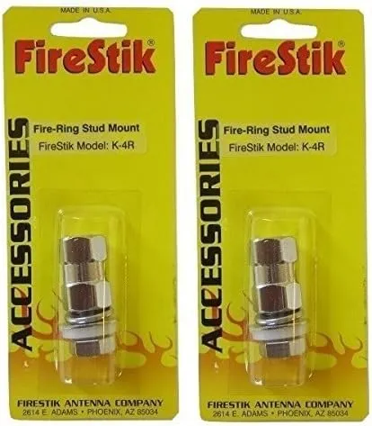 FireStick LOT of 2 FIRESTIK K-4R CB Radio Antenna FIRERING Stud Mount
