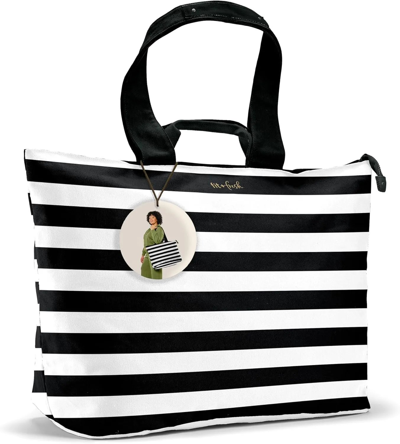 Fit & Fresh Large Beach Bag for Women - Extra Large Travel Tote With Pockets