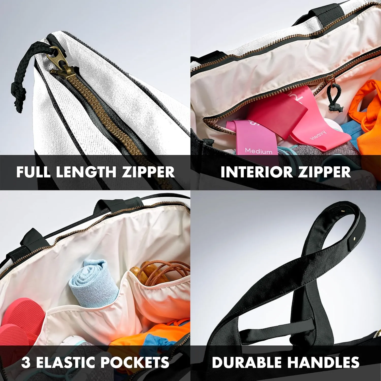 Fit & Fresh Large Beach Bag for Women - Extra Large Travel Tote With Pockets