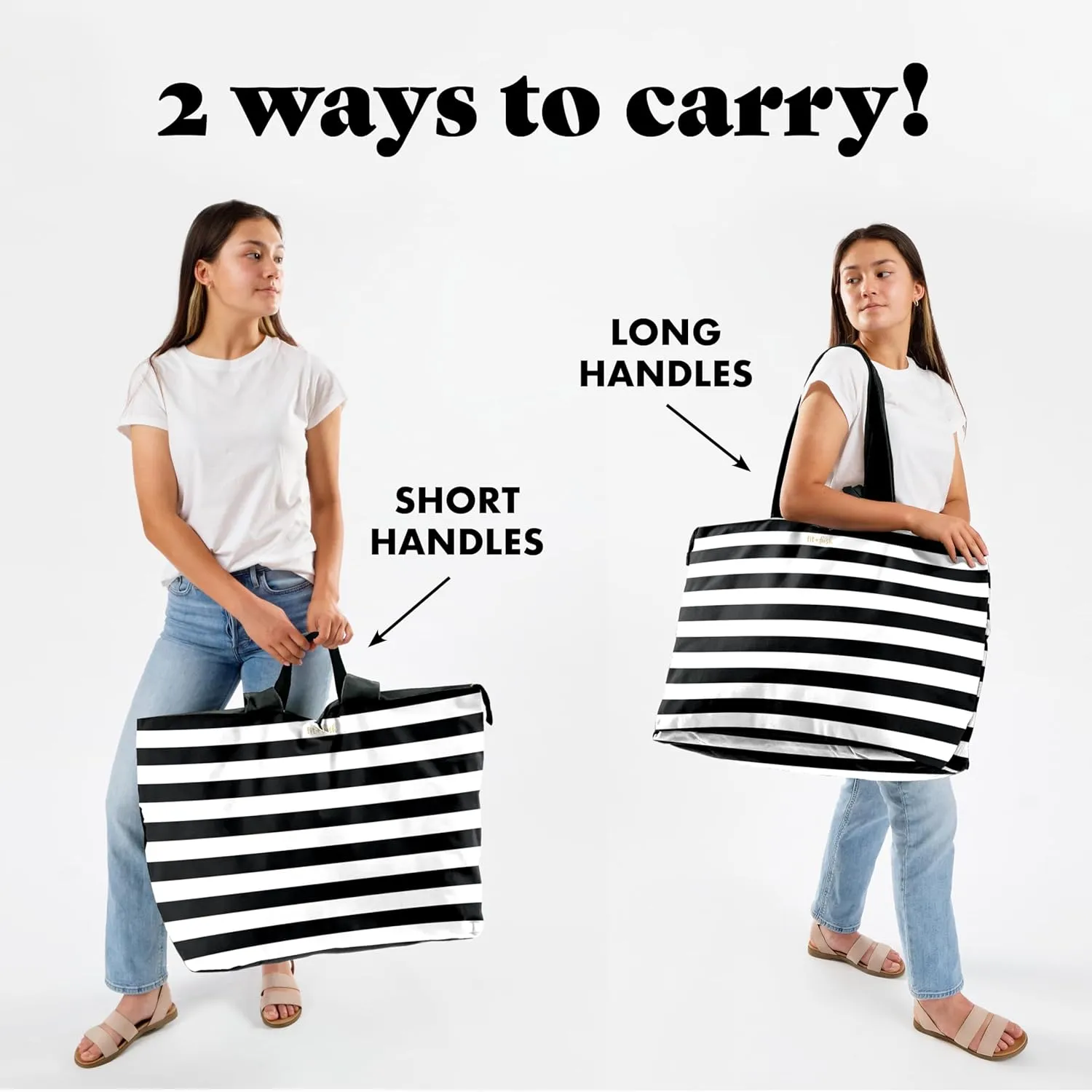 Fit & Fresh Large Beach Bag for Women - Extra Large Travel Tote With Pockets