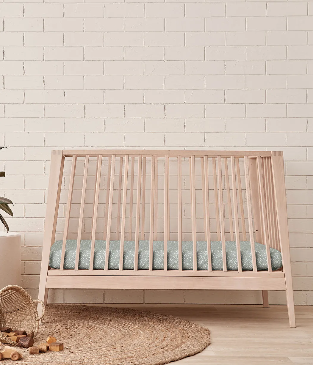 Fitted Cot/Crib Sheet Twin Pack Cotton Green