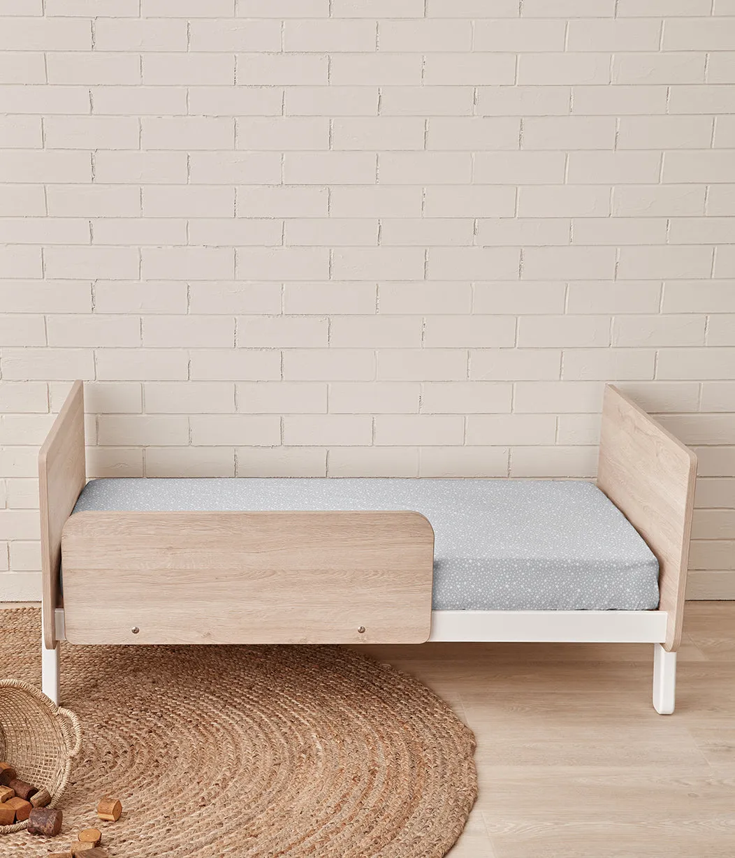 Fitted Cot/Crib Sheet Twin Pack Cotton Grey