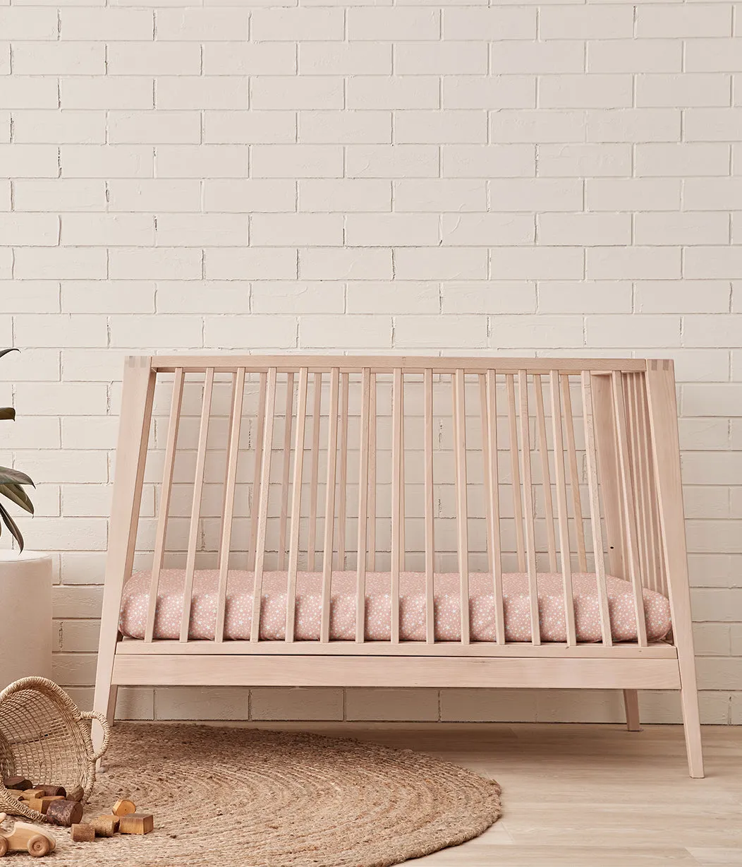Fitted Cot/Crib Sheet Twin Pack Cotton Pink