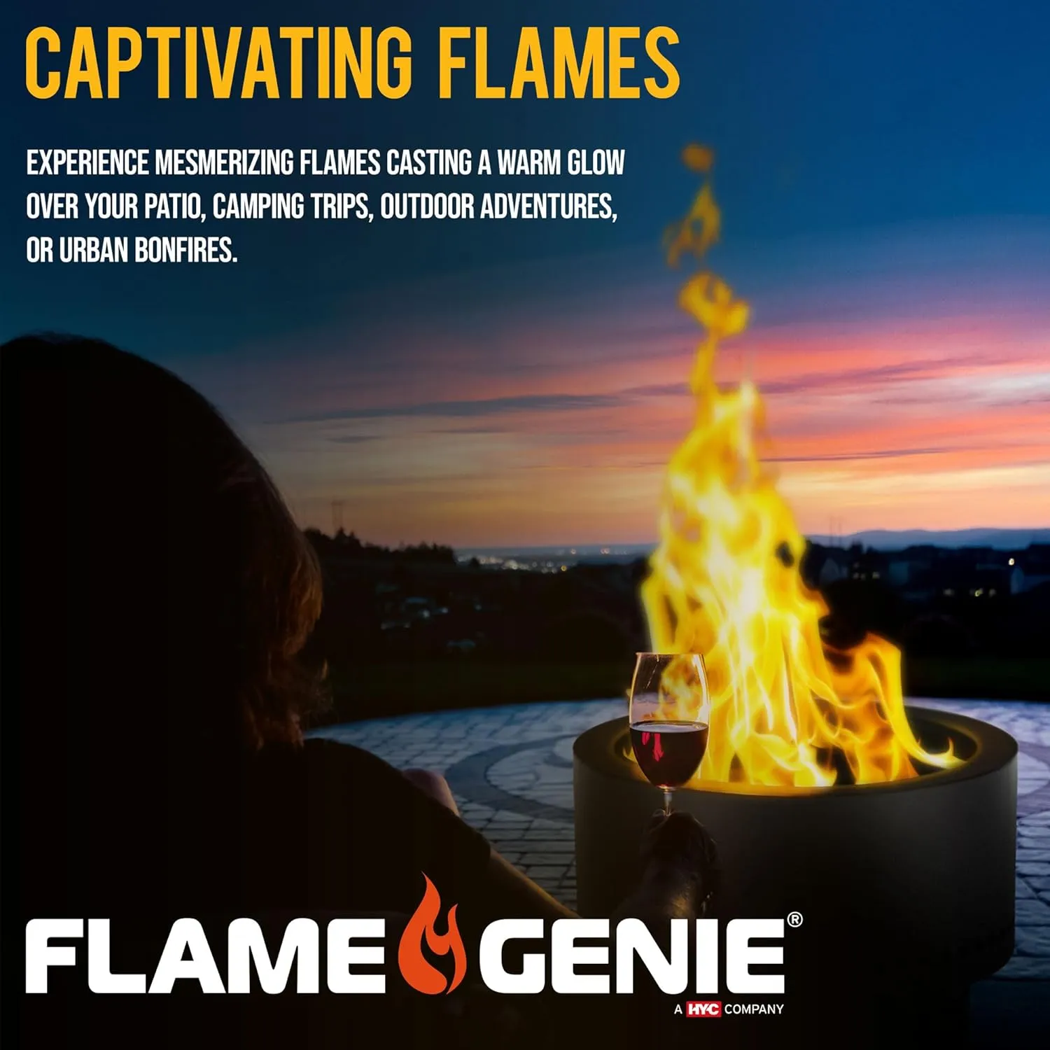 Flame Genie FG-16 13.5" Diameter Portable Pit, Smoke Free, Wood Pellet Fire Pit, Smokeless Fire Pits for Outside, Smokeless Firepit, USA Made, Black