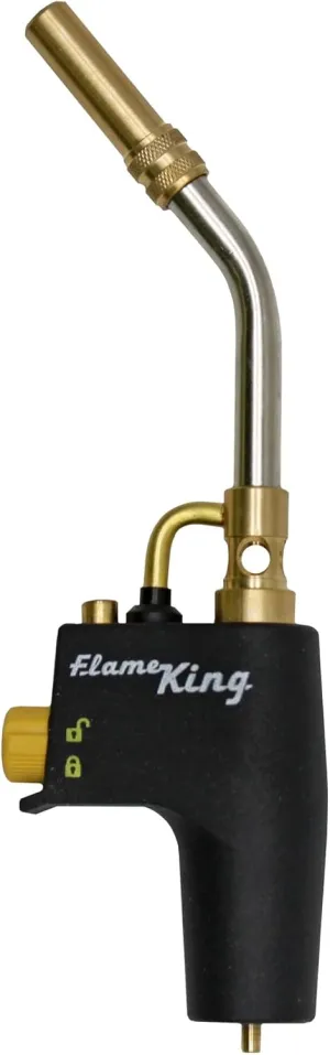 Flame King FK4500CGA High Intensity Propane Torch Head for Soldering, Brazing, Plumbing, Lighting Charcoal/Fire Pits, Compatible with 1LB Cylinders, MAPP, and MAP-PRO