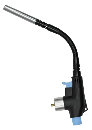 Flame King High Intensity Propane Torch Head with Bendable & Flexible Neck for Soldering, Brazing, Plumbing, Lighting Charcoal/Fire Pits, Compatible with Small Cylinders, MAPP, and MAP-PRO