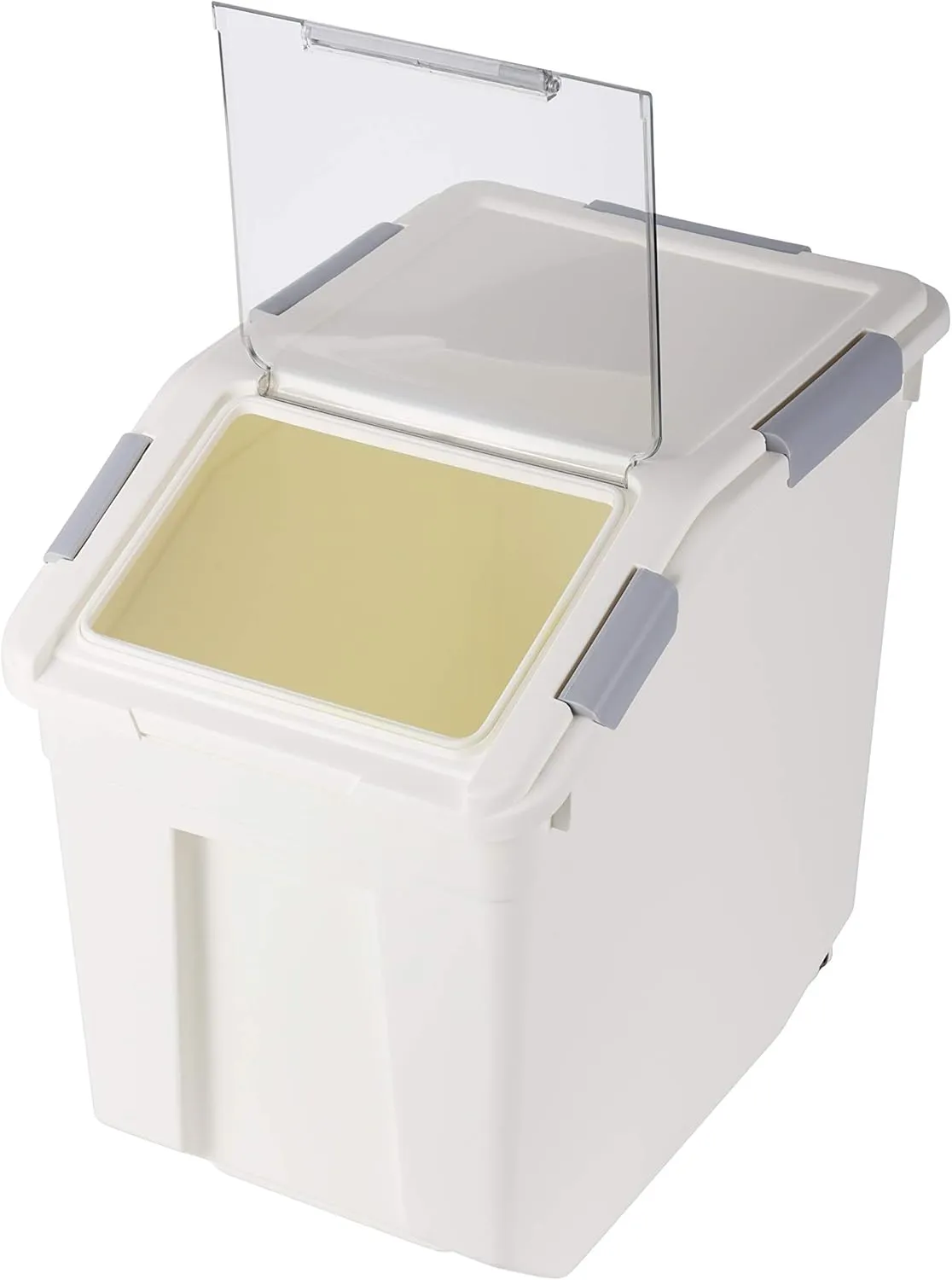 Flour Storage Container 25 lb (‎25 Liters) with Wheels Seal Locking Lid PP (Pack-2)