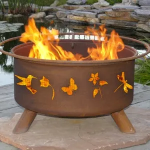 Flower & Garden Outdoor Wood Burning Fire Pit - F110