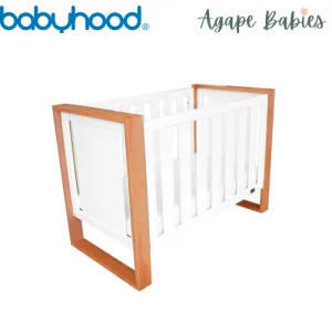 [FOC Assembly] Babyhood Malika Cot - (Natural/White) (1 yr warranty)