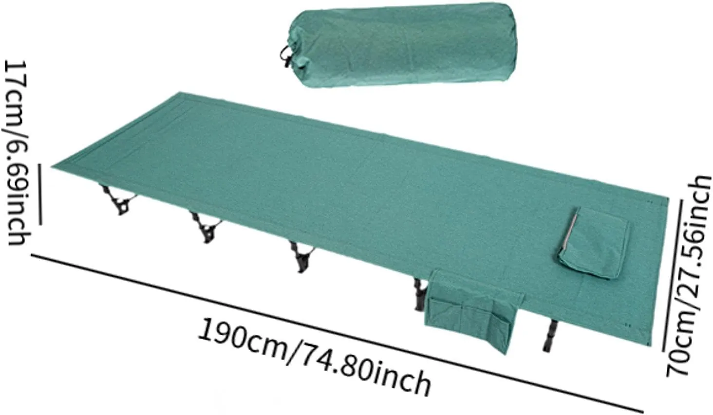 Foldable Camping Cot Sleeping Cot Sturdy with Carry Bag Single Outdoor Bed Camp Bed for Hiking Home Backpacking Adults Travel, Green