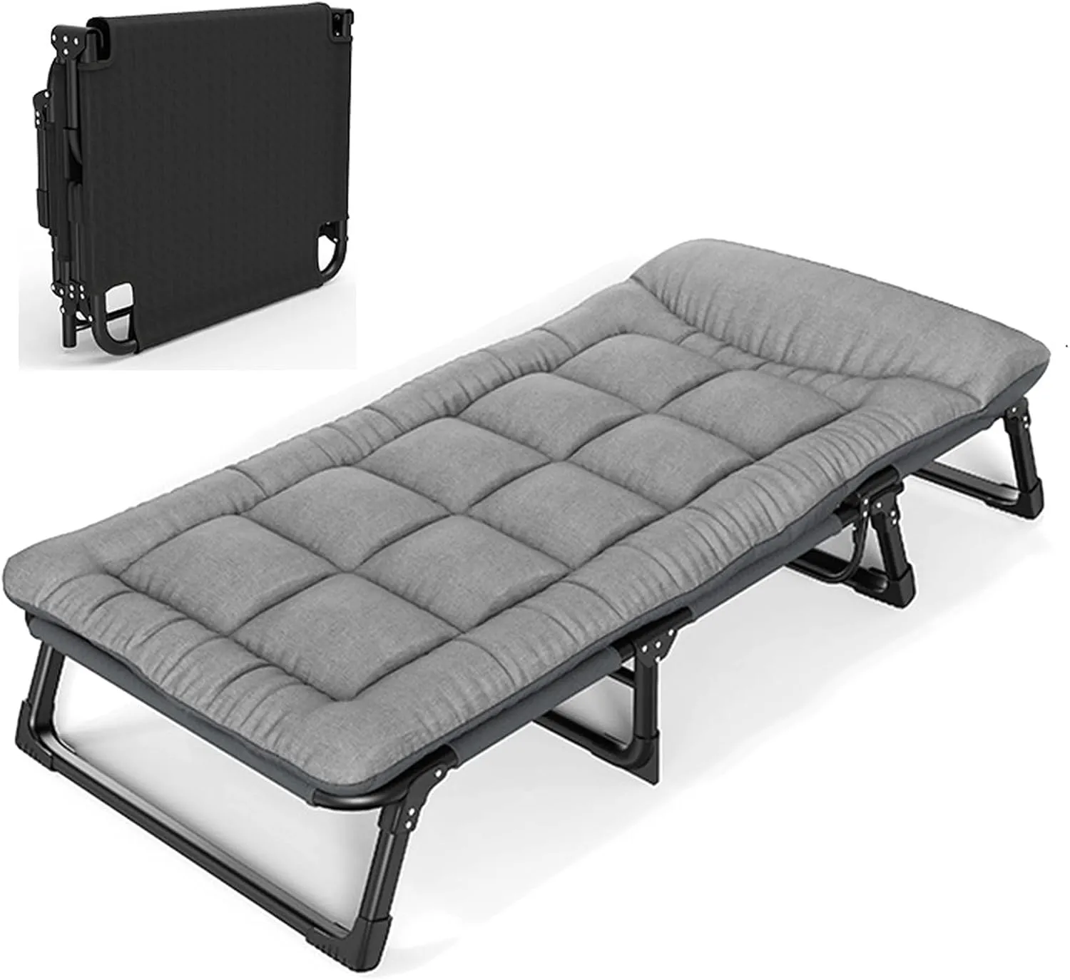 Folding Camping Beds for Adults, Heavy Duty Sturdy Camp Bed 320lbs Load Capacity, Stronge Thicker Tubes Sleeping Cot, for Travel/Office/Outdoor