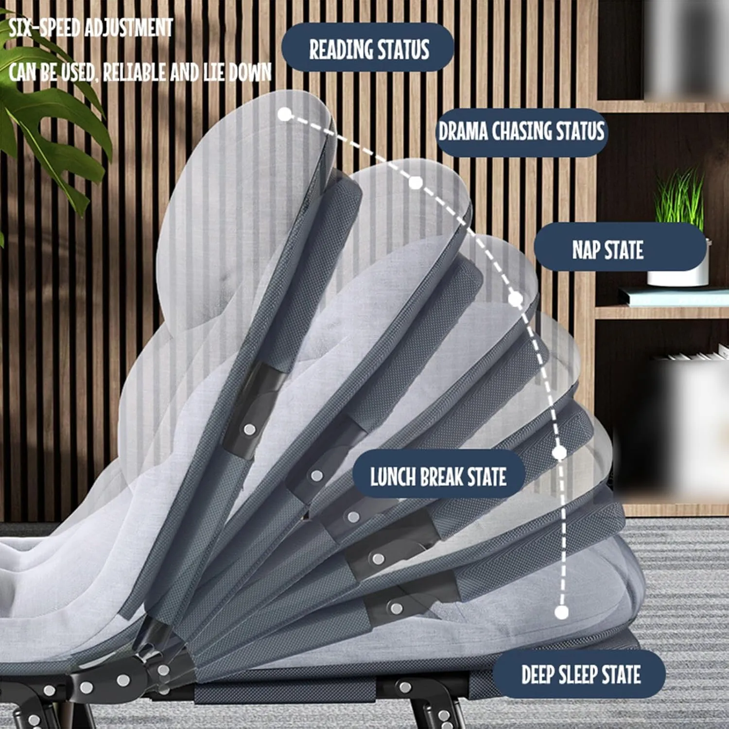 Folding Camping Cot, Folding Camping Cot for Adults, 6-Position Folding Chaise Lounge Chair for Indoor Outdoor Travel Heavy Duty Supports 330 Lbs,B,200cm