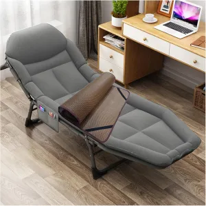 Folding Camping Cot for Adults Sleeping, Portable Camping Bed, 5-Position Folding Chaise Lounge Chair, Outdoor Lounge Chairs Perfect for Camping, Beach, Travel,B