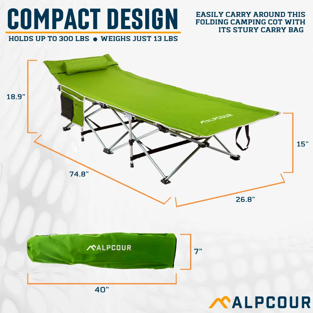 Folding Camping Cot - Large