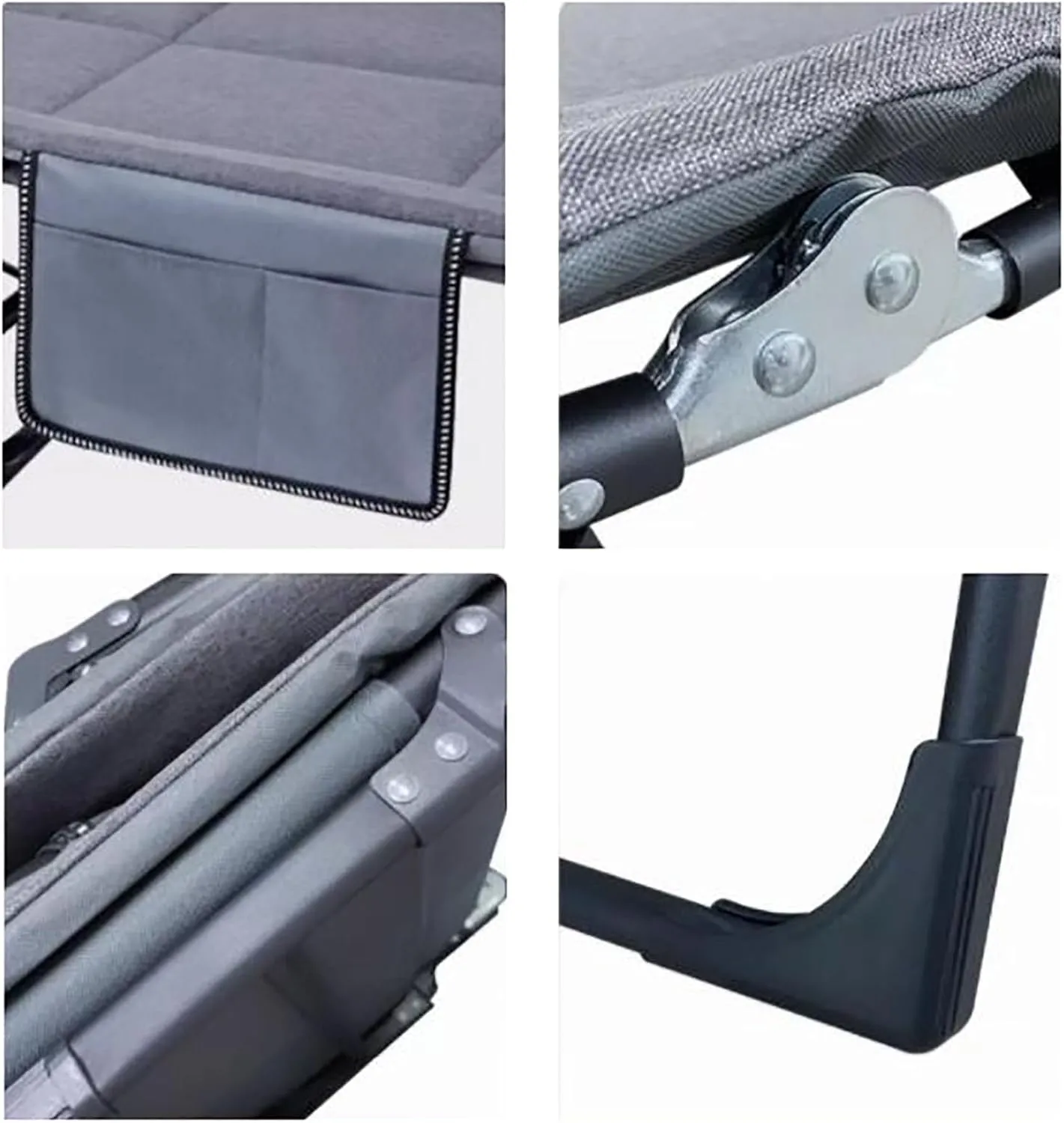Folding Camping Cot with High Resilience Foam Pillow, Folding Bed, Sleeping Cots with Reinforced Lumbar, Heavy Duty Guest Bed for Adults Home Office Nap Vocation Outdoor