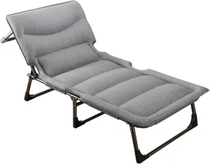 Folding Camping Cot with Pillow, 4-Position Folding Chaise Lounge Chair, Portable Folding Bed Cot Chaise Lounge Chair, for Outdoor Camping/Office, Home Nap (Color : D, Size : 190x70x30cm)
