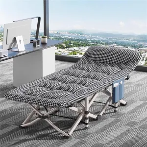 Folding Camping Cot,Camping Cot for Adults, Folding Single Person Nap Bed Rollaway Beds for Home Office Lunch Break Camping Pool and Beach(180 * 68 * 40cm)