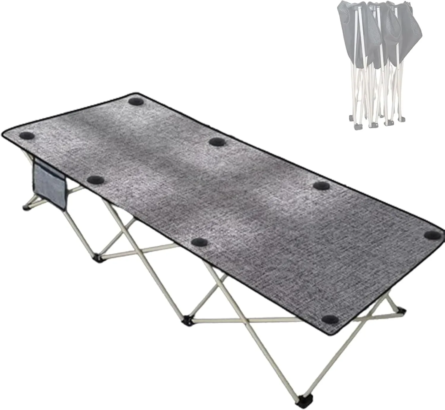 Folding Camping Cot,Camping Cot for Adults, Heavy Duty Comfortable Sleeping Cots Sturdy Portable Rollaway Bed for Outdoor Travel Indoor Office - Load Capacity 150kg