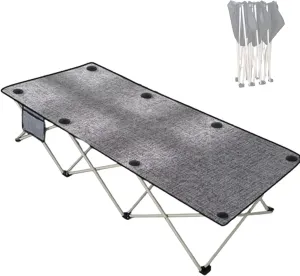 Folding Camping Cot,Camping Cot for Adults, Heavy Duty Comfortable Sleeping Cots Sturdy Portable Rollaway Bed for Outdoor Travel Indoor Office - Load Capacity 150kg