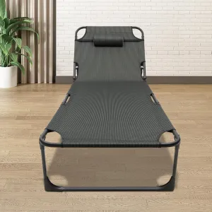 Folding Chair Leisure Chair, Suitable for Outdoor Camping Folding Bed-Green