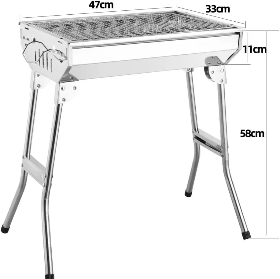 Folding Grill Frame for Smokeless Outdoor Stainless Steel Carbon Grill Grilling