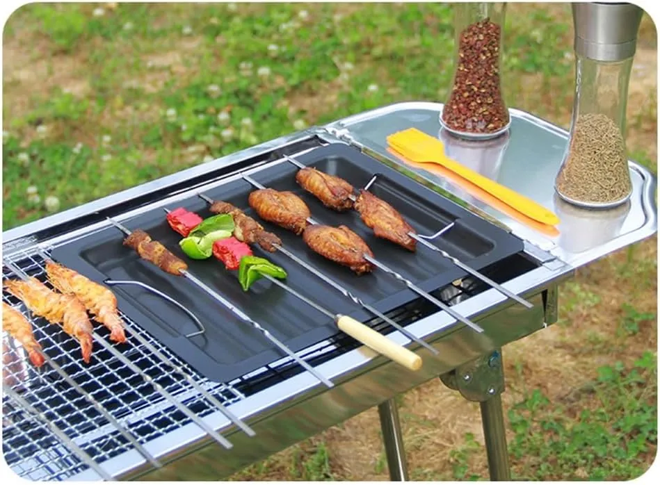 Folding Grill Frame for Smokeless Outdoor Stainless Steel Carbon Grill Grilling