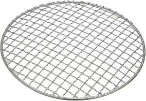 Food Grade Stainless Steel Grill Net Round Thick Grill Net Outdoor Grill Net Rack Carbon Grill Net(22cm)