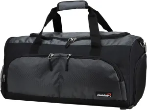 foolsGold Large Sports Holdall Duffel Bag in Black/Grey