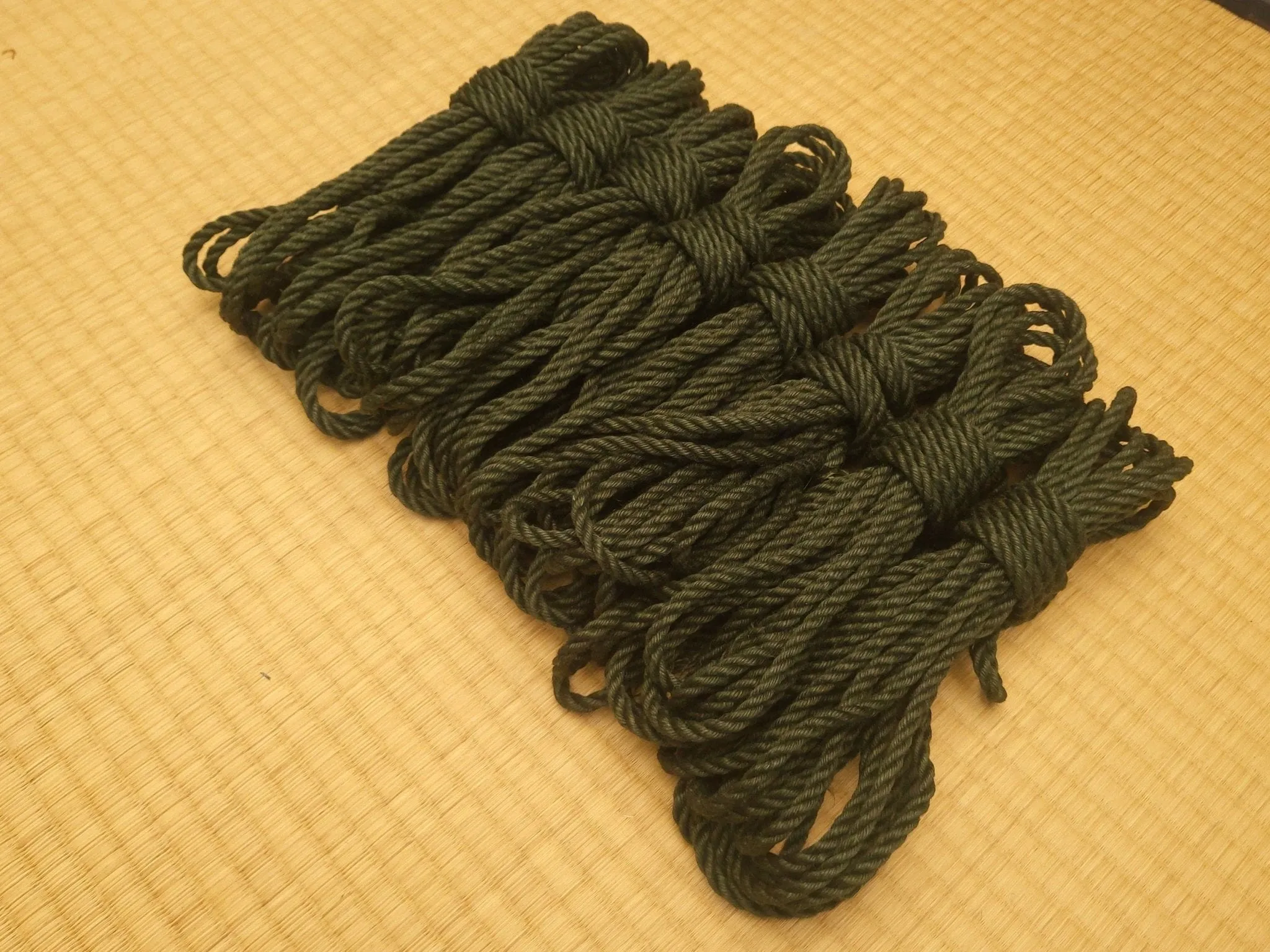 Forest Green - Fully treated jute shibari bondage rope.
