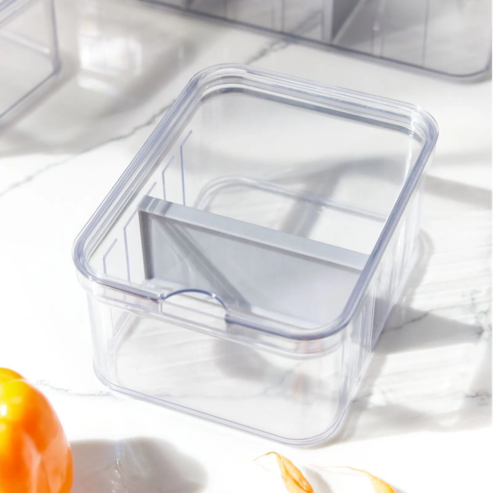 Fridge Divided Bin made with Recycled Plastic