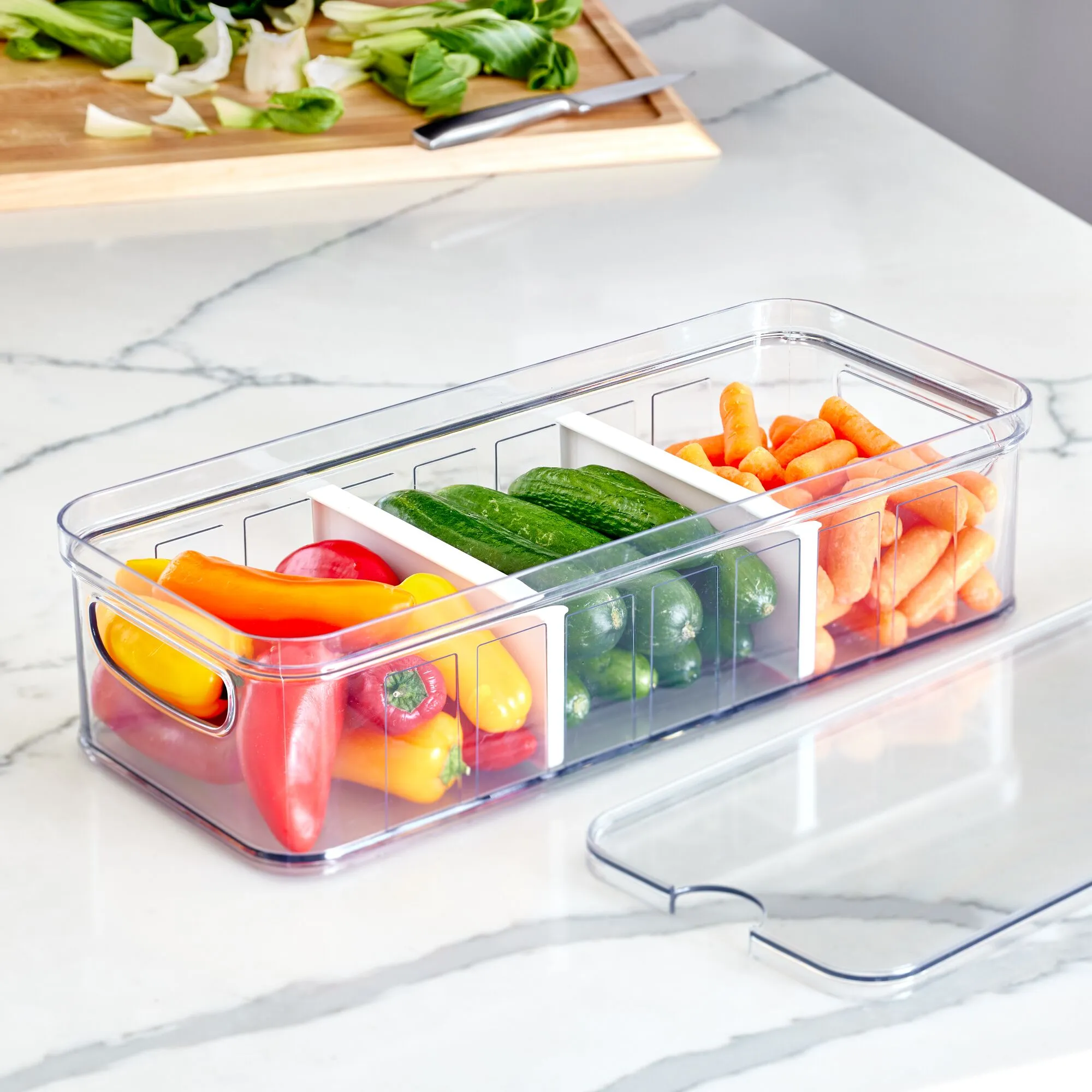 Fridge Divided Bin made with Recycled Plastic