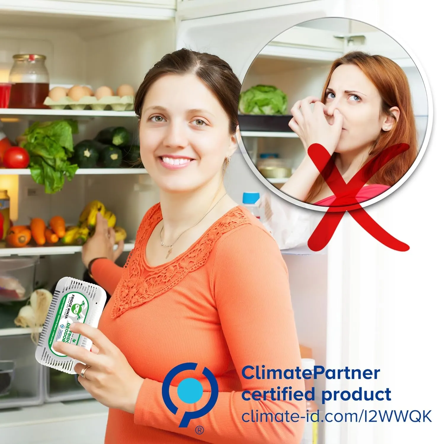 Fridge Ninja Fridge Deodorizer (4 Pack) - More Effective Than Baking Soda - Natural and Unscented Activated Charcoal Refrigerator Deodorizer and Odor Eliminator for Freezers, Coolers, and Lunch Boxes