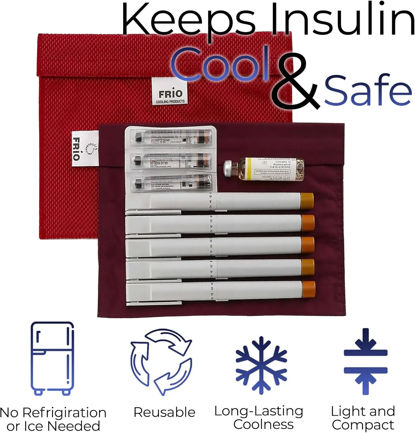 Frio Extra Large Insulin Cooling Wallet - Keep Medication Cool for 45  Hours Insulin Bag - Perfect for Travel and Everyday Use